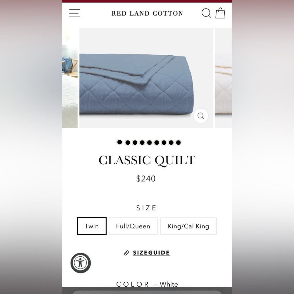 Redland Cotton Blue Twin Quilt